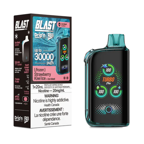 Drip'n by Envi Fasta Blast 30k - Strawberry Kiwi Ice | Vape Cloud Canada