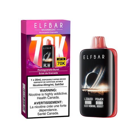 Elf Bar MoonNight 70k | Vape Cloud Canada Smoke Arsenal 20mg ON Tax / Pomegranate Burst 38.99  Vape Cloud