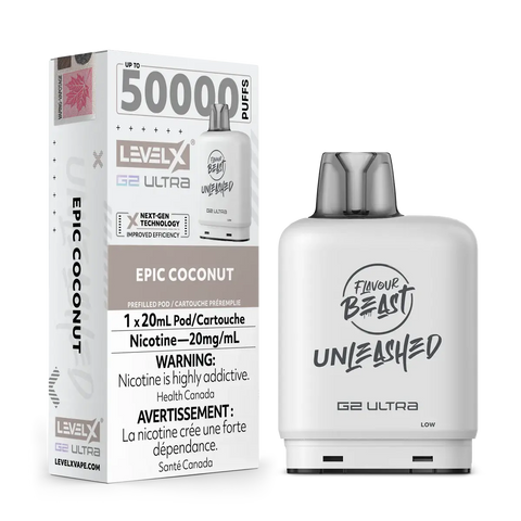 Level X Flavour Beast G2 Ultra Pod - Unleashed Vape Cloud Epic-Coconut 34.99  Vape Cloud