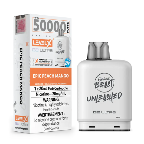 Level X Flavour Beast G2 Ultra Pod - Unleashed Vape Cloud Epic-Peach-Mango 34.99  Vape Cloud