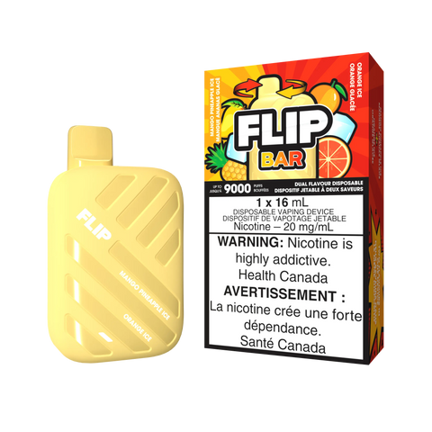 Flip Bar Disposable. *ONLINE CLEARANCE SALE ONLY* Valor 20mg / Mango Pineapple Ice & Orange Ice 15.99  Vape Cloud