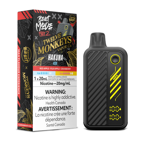 Flavour Beast Beast Mode Max 2 50K | Online Pricing Pacific Smoke 20mg/mL / Hakuna - Twelve Monkeys Series 33.99  Vape Cloud