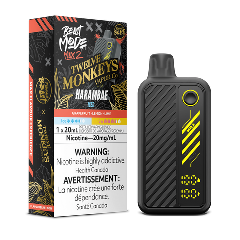 Flavour Beast Beast Mode Max 2 50K | Online Pricing Pacific Smoke 20mg/mL / Harambae - Twelve Monkeys Series 33.99  Vape Cloud