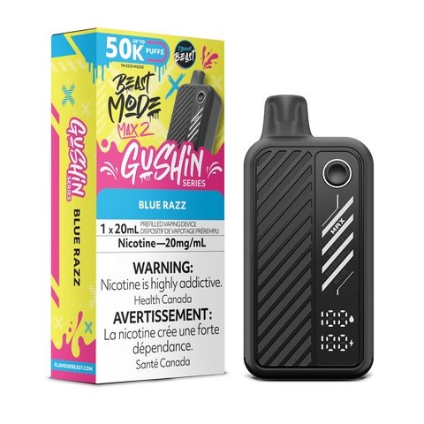 Flavour Beast Beast Mode Max 2 50K | Online Pricing Pacific Smoke 20mg/mL / Gushin' Blue Razz 33.99  Vape Cloud