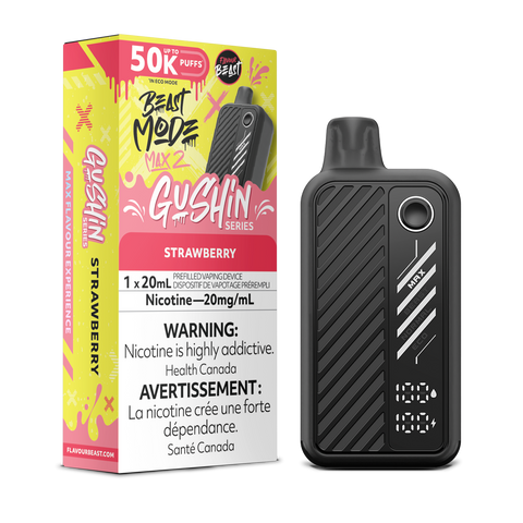 Flavour Beast Beast Mode Max 2 50K | Online Pricing Pacific Smoke 20mg/mL / Gushin' Strawberry 33.99  Vape Cloud