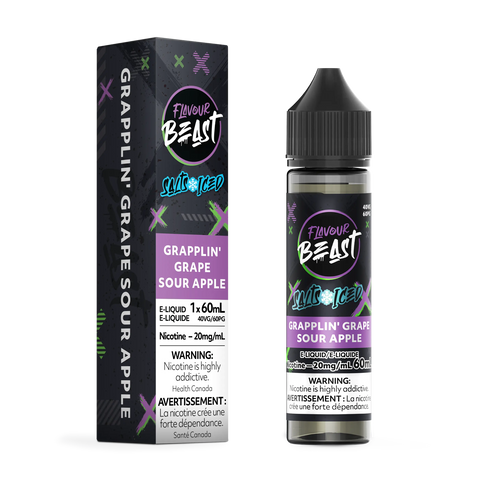 Flavour Beast E-Liquid - Grapplin' Grape Sour Apple Iced (60mL) Pacific Smoke 0mg ON Tax 47.50  Vape Cloud
