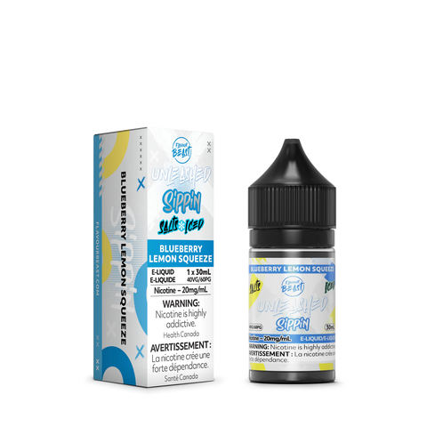 Flavour Beast Unleashed Sippin Nic Salt 30ml Pacific Smoke 30ml / 20mg ON Tax / Blueberry Lemon Squeeze Iced 33.99  Vape Cloud