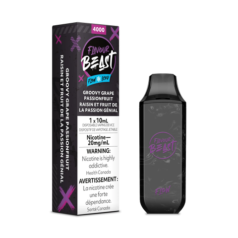 Flavour Beast Flow Disposables Pacific Smoke 20mg ON Tax / Groovy Grape Passionfruit Iced 34.99  Vape Cloud