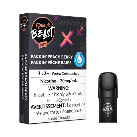 Flavour Beast S Pod | Vape Cloud Canada Pacific Smoke 20mg ON Tax / Packin' Peach Berry 22.00  Vape Cloud
