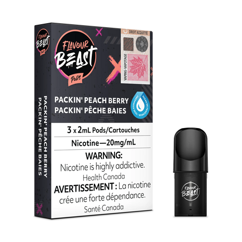 Flavour Beast S Pods *ONLINE ONLY CLEARANCE* Pacific Smoke 20mg / Packin’ Peach Berry 11.99  Vape Cloud