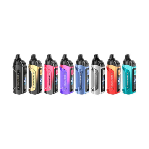 GeekVape Boost 3 vaporizer starter kit by Valor, shown in multiple colors, including the compact device and accessories.