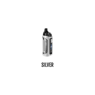 Valor GEEKVAPE Boost 3 vaporizer starter kit in silver, featuring a compact design and adjustable airflow for vaping enthusiasts.