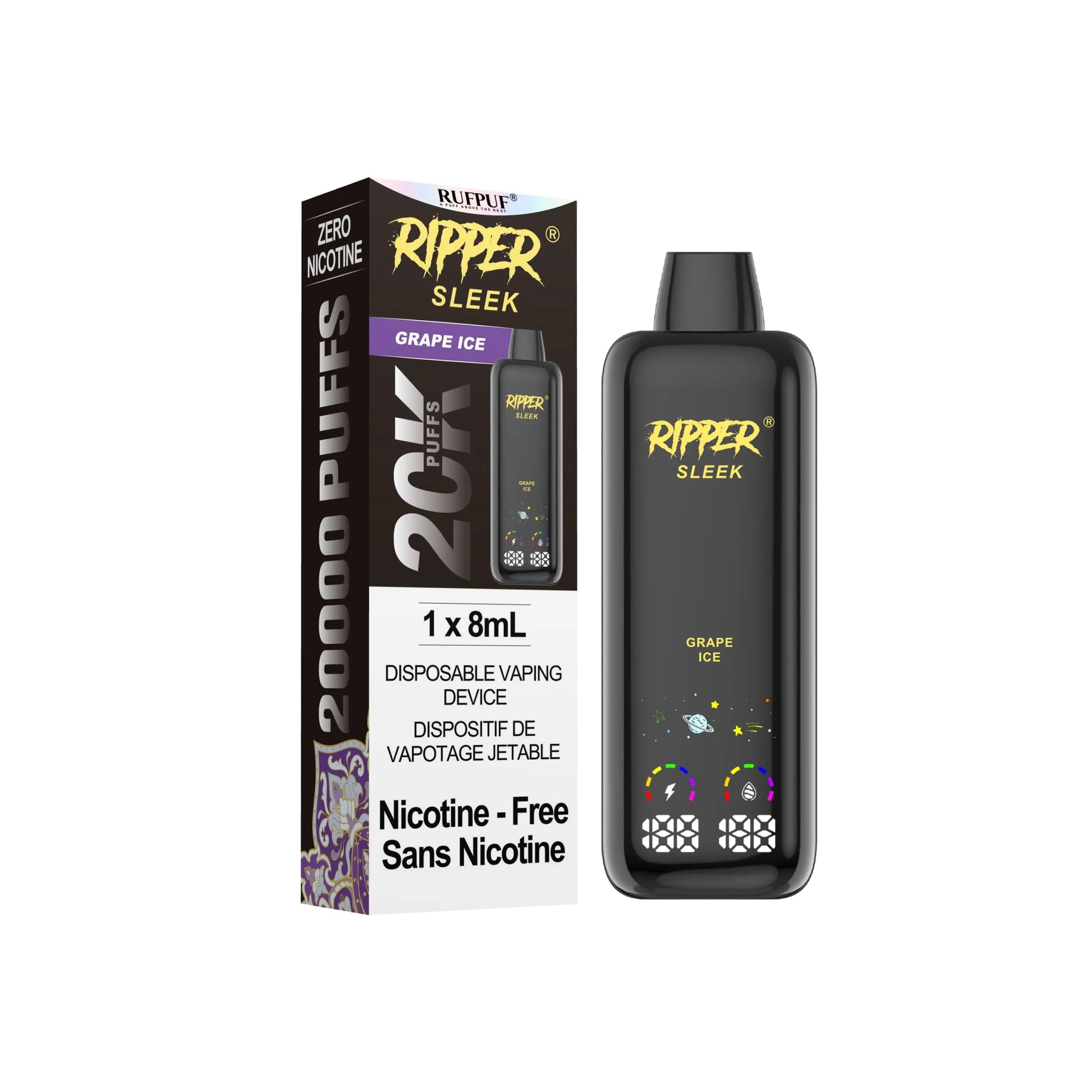 Ripper SLEEK Zero Nic Disposable (20k Puff) 0 mg | Vape Cloud Canada Ripper SLEEK Zero Nic Disposable (20k Puff) 0 mg | Vape Cloud Canada