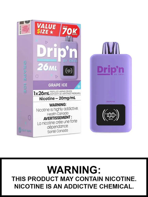 Drip'n by Envi 26ml Disposable Pacific Smoke Grape-Ice 42.99  Vape Cloud
