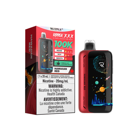 Ripper XXX - 100K Disposable GCore HAWAIIAN RED 51.50  Vape Cloud