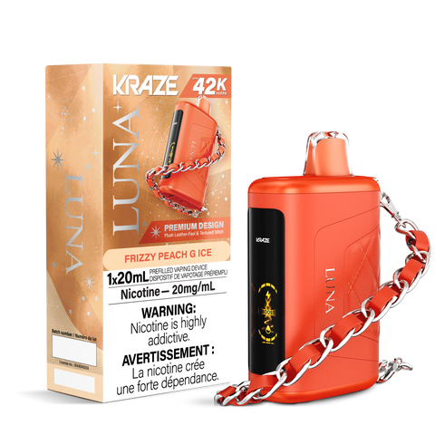 Kraze Luna Disposable | Vape Cloud Canada Pacific Smoke 20mg ON Tax / Frizzy Peach G Ice 42.99  Vape Cloud