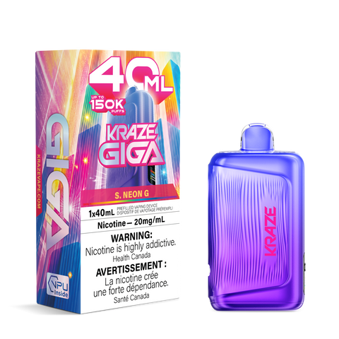 Kraze Giga 40ML Disposable Vape | 150,000 Puffs