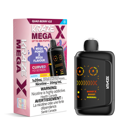 Kraze Mega X Disposable Vape | 48,000 Puffs | 20mL | Boost X Mode Vape Cloud Kraze Mega X Disposable Vape | 48,000 Puffs | 20mL | Boost X Mode Vape Cloud