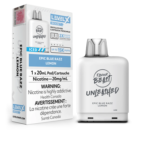 Level X 15k Pods *ONLINE ONLY CLEARANCE* Pacific Smoke 20mg / Epic Blue Razz Lemon Iced 12.99  Vape Cloud