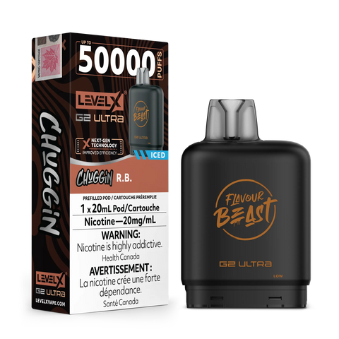 Level X G2 Ultra - Flavour Beast | Vape Cloud Canada Pacific Smoke 20mg ON Tax / (Chuggin') R.B. (ICED) 34.99  Vape Cloud