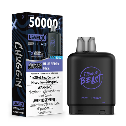 Level X G2 Ultra - Flavour Beast | Vape Cloud Canada Pacific Smoke 20mg ON Tax / (Chuggin') Blueberry Fizz (ICED) 34.99  Vape Cloud