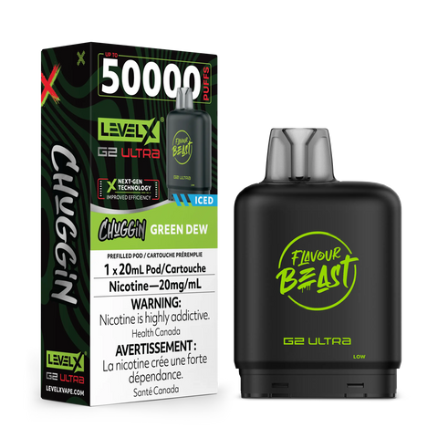 Level X G2 Ultra - Flavour Beast | Vape Cloud Canada Pacific Smoke 20mg ON Tax / (Chuggin') Green Dew (ICED) 34.99  Vape Cloud