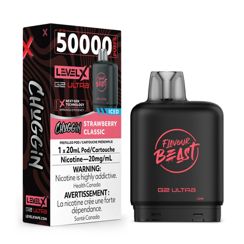 Level X G2 Ultra - Flavour Beast | Vape Cloud Canada Pacific Smoke 20mg ON Tax / (Chuggin') Strawberry Classic (ICED) 34.99  Vape Cloud