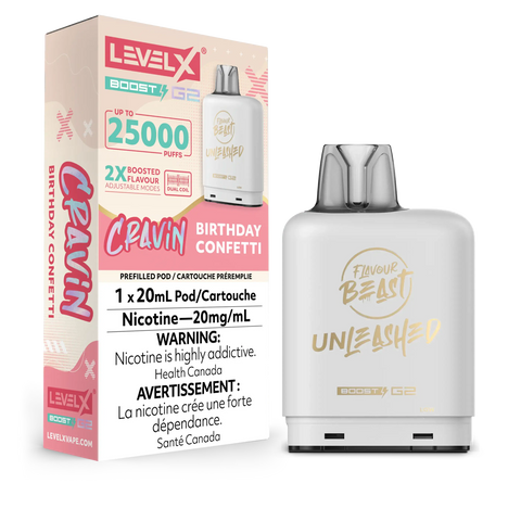 Level X Boost - Flavour Beast Unleashed - Vape Cloud Canada Pacific Smoke 20mg ON Tax / Birthday Confetti 31.99  Vape Cloud