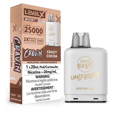 Level X Boost - Flavour Beast Unleashed - Vape Cloud Canada Pacific Smoke 20mg ON Tax / Crazy Cocoa 31.99  Vape Cloud