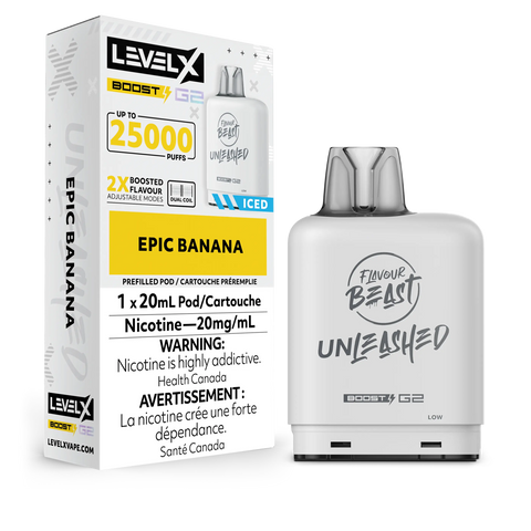 Level X Boost - Flavour Beast Unleashed - Vape Cloud Canada Pacific Smoke 20mg ON Tax / Epic Banana Iced 31.99  Vape Cloud