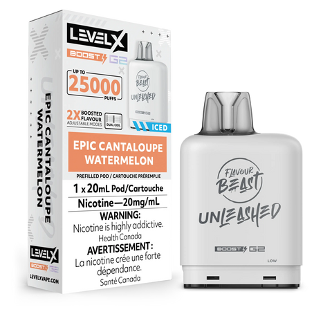 Level X Boost - Flavour Beast Unleashed - Vape Cloud Canada Pacific Smoke 20mg ON Tax / Epic Cantaloupe Watermelon Iced 31.99  Vape Cloud
