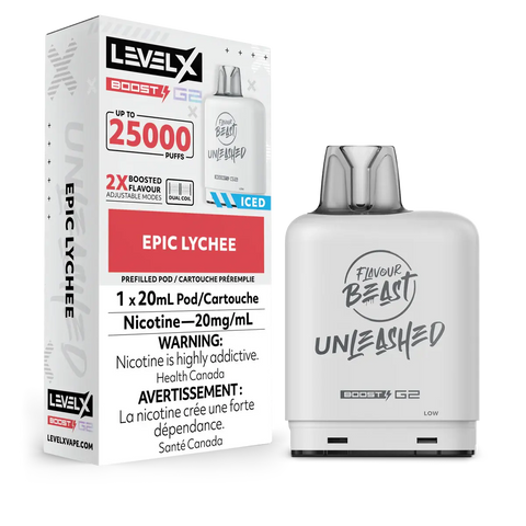 Level X Boost - Flavour Beast Unleashed - Vape Cloud Canada Pacific Smoke 20mg ON Tax / Epic Lychee Iced 31.99  Vape Cloud