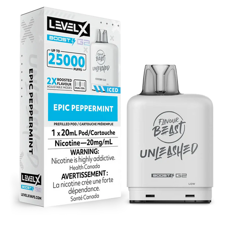 Level X Boost - Flavour Beast Unleashed - Vape Cloud Canada Pacific Smoke 20mg ON Tax / Epic Peppermint Iced 31.99  Vape Cloud