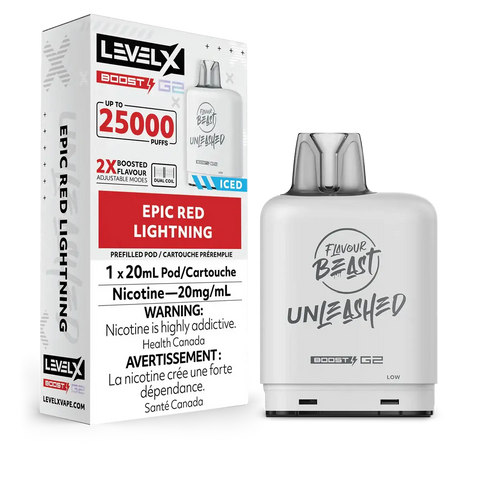 Level X Boost - Flavour Beast Unleashed - Vape Cloud Canada Pacific Smoke 20mg ON Tax / Epic Red Lightning Iced 31.99  Vape Cloud