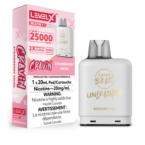 Level X Boost - Flavour Beast Unleashed - Vape Cloud Canada Pacific Smoke 20mg ON Tax / Strawberry Swirl 31.99  Vape Cloud