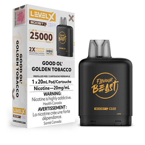 Level X G2 Ultra - Flavour Beast | Vape Cloud Canada Pacific Smoke 20mg ON Tax / Good Ol' Golden Tobacco 34.99  Vape Cloud