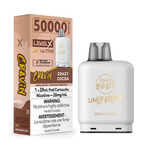 Level X G2 Ultra Flavour Beast Unleashed / Drip'n | Vape Cloud Canada Pacific Smoke 20mg ON Tax / Cravin' Crazy Cocoa 34.99  Vape Cloud