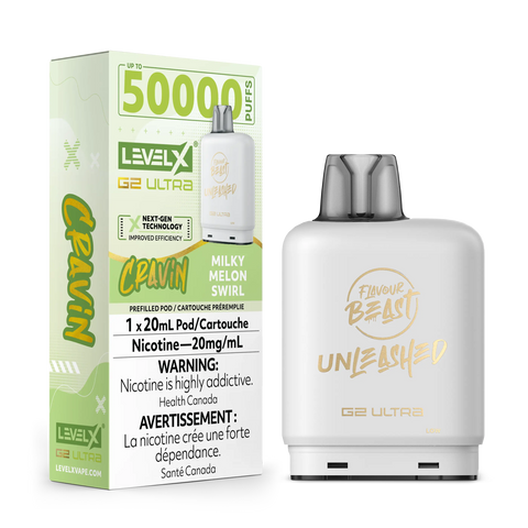 Level X G2 Ultra Flavour Beast Unleashed / Drip'n | Vape Cloud Canada Pacific Smoke 20mg ON Tax / Cravin' Milky Melon Swirl 34.99  Vape Cloud
