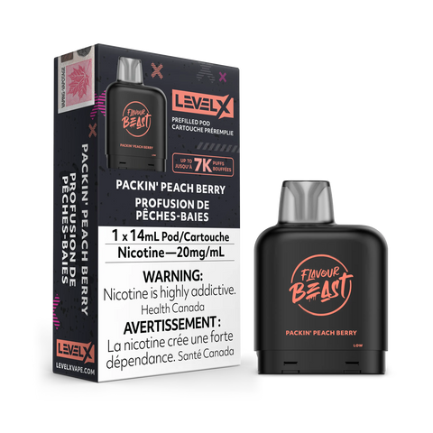 Level X 7k - Flavour Beast & Drip'n Premium *ONLINE ONLY CLEARANCE* Pacific Smoke 20mg Flavour Beast / Packin’ Peach Berry 11.99  Vape Cloud