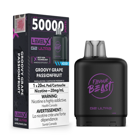 Level X G2 Ultra - Flavour Beast | Vape Cloud Canada Pacific Smoke 20mg ON Tax / Groovy Grape Passionfruit 34.99  Vape Cloud