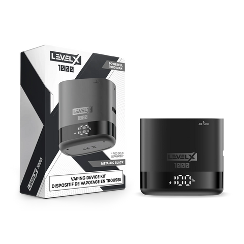 Level X - 1000 Device | Vape Cloud Canada Pacific Smoke Metallic black 12.99  Vape Cloud