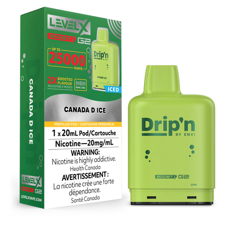 Level X Boost - Drip'n - Canada D Ice | Vape Cloud Canada Pacific Smoke 20mg ON Tax 31.99  Vape Cloud