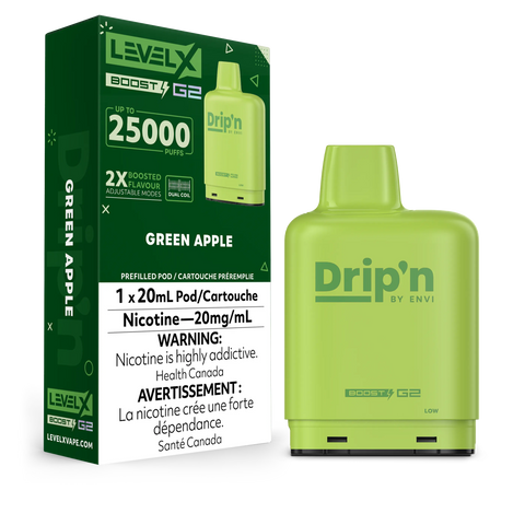 Level X Boost - Drip'n - Green Apple | Vape Cloud Canada Pacific Smoke    Vape Cloud