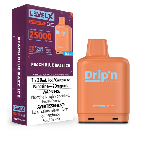 Level X Boost - Drip'n - Peach Blue Razz Ice | Vape Cloud Canada Pacific Smoke 20mg ON Tax 31.99  Vape Cloud