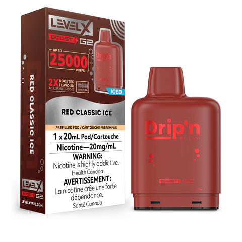 Level X Boost Drip'n G2 pod — Red Classic Ice