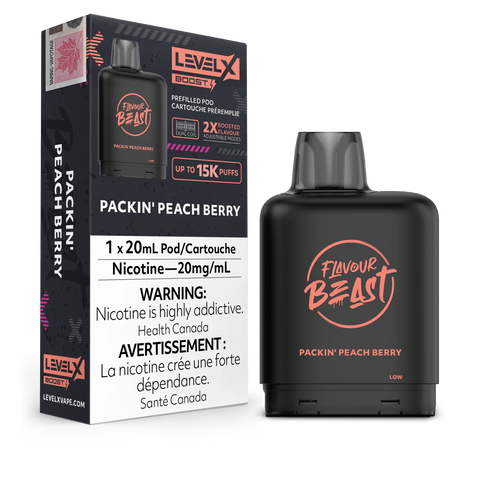 Level X Boost & Drip'n 15k Pods *ONLINE ONLY CLEARANCE* Pacific Smoke 20mg / Packin’ Peach Berry 12.99  Vape Cloud