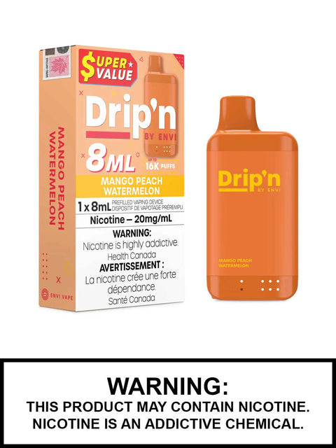 Drip'n by Envi 8ml Disposable | Vape Cloud Canada Pacific Smoke Mango-Peach-Watermelon 26.99  Vape Cloud
