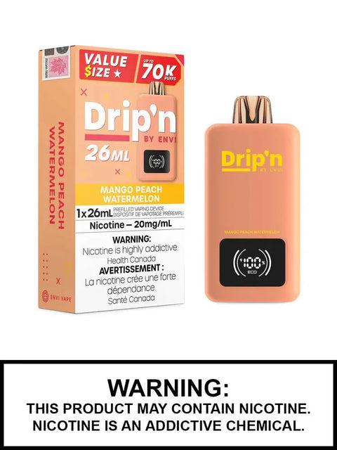Drip'n by Envi 26ml Disposable Pacific Smoke Mango-Peach-Watermelon 42.99  Vape Cloud