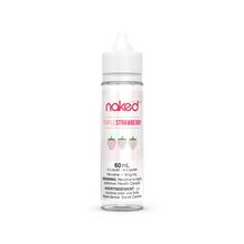 Valor Naked100 Fusion Triple Strawberry e-liquid in a 60ml bottle, ideal for vaping with vibrant strawberry flavor.