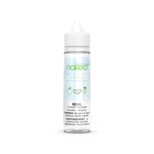 Valor Naked100 Menthol Apple e-liquid 60ml bottle, featuring fresh apple flavor with cooling menthol in a clear vape liquid.